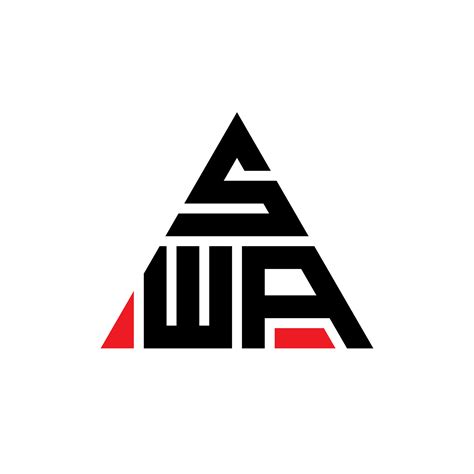 SWA triangle letter logo design with triangle shape. SWA triangle logo ...