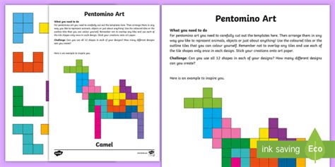 Pentominoes Art Activity (teacher made)