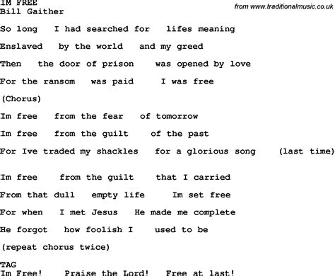 Free Printable Southern Gospel Song Lyrics - Free Printable A To Z