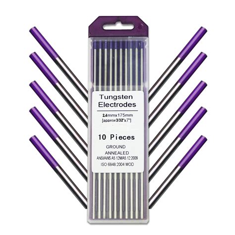 Best Price Quality and Comfort TIG SÜA Purple Tip - Tri-Element Tungsten Electrode 10 PACK 3/32 ...