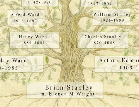 A custom family tree chart of your family tree to celebrate your genealogy and family members ...