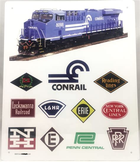 CONRAIL HERITAGE Railroad Sign - MrTrain