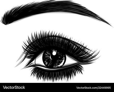 Eye on white background woman the logo Royalty Free Vector