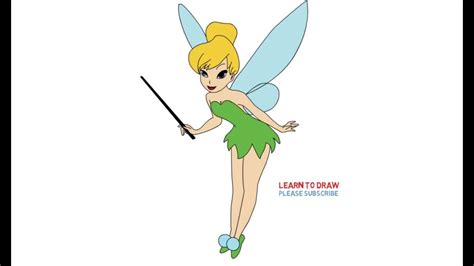 How To Draw a Cute Tinkerbell Step By Step Easy - YouTube