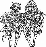 Glitter Force Team Coloring Pages  Wecoloringpagecom sketch template