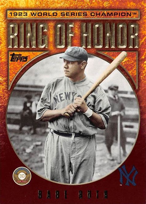 Babe Ruth baseball card (New York Yankees, 1923 World Series Champion ...