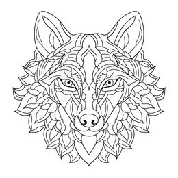 Lovely Red Wolf Coloring Page - Coloring Page