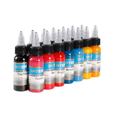 14pcs / Set Colors Bright Lasting Complete Tattoo Ink Pigment Kit ...