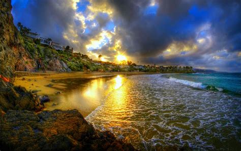 Sunset over Crescent Bay Beach in California Image - ID: 10010 - Image Abyss