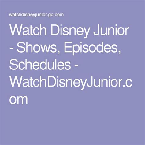 Disney Junior - Shows, Episodes, Schedules - WatchDisneyJunior.com ...