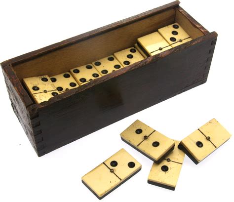 Ebony & Bone dominoes - Antique Games