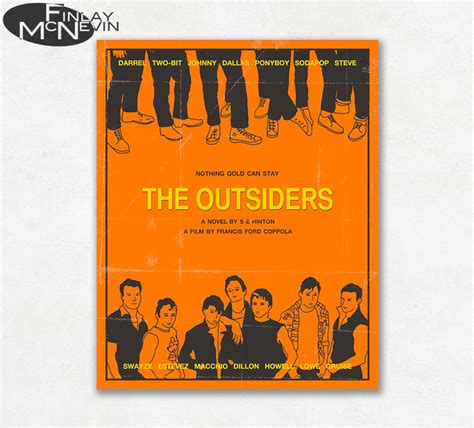 THE OUTSIDERS Movie Poster Fine Art Print orange Version - Etsy