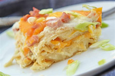 Pierogi Casserole - Pierogis Layered with Cheese and Kielbasa