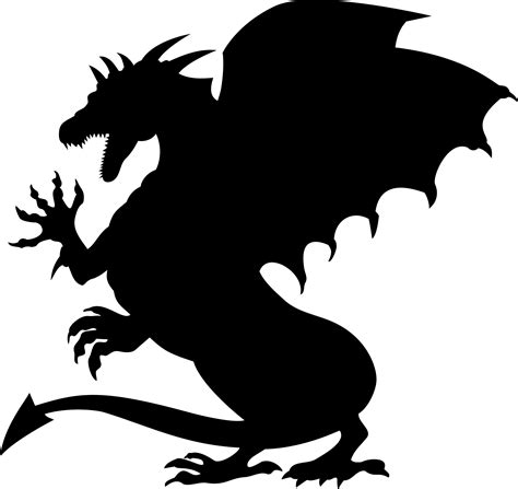 Dragon Silhouette Free at GetDrawings | Free download