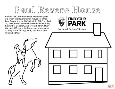 Paul Revere House coloring page | Free Printable Coloring Pages