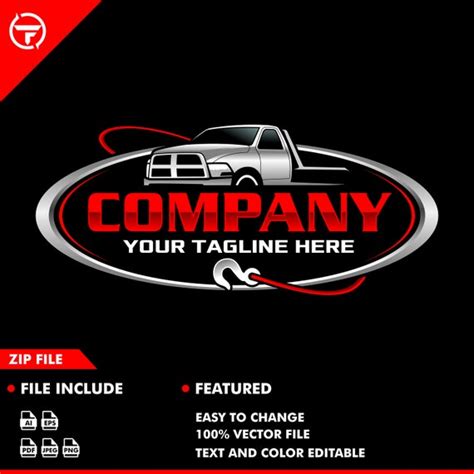 Towing Logo Template Truck Logo Service Logo Logo Design - Etsy