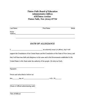 Oath Of Allegiance Certificate - Fill Online, Printable, Fillable, Blank | pdfFiller