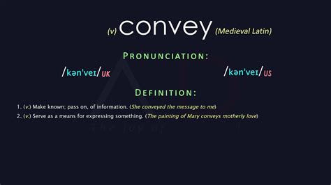 Convey Meaning And Pronunciation | Audio Dictionary - YouTube