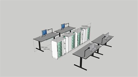 office desk and cabinets | 3D Warehouse