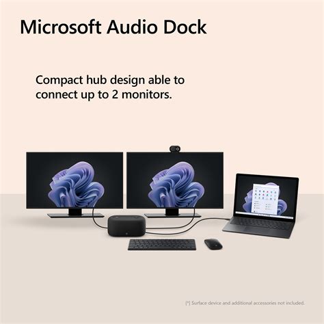 Buy the Microsoft Audio Dock Bluetooth Speakerphone HDMI - 2x USB-C - 1x USB-A... ( IVF-00012 ...