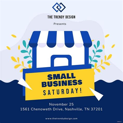 Small Business Saturday Flyer Vector in Illustrator, EPS, JPG, PNG, PSD, SVG - Download ...