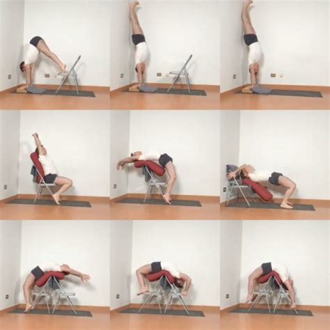 Preparation to Urdhva Dhanurasana variations with the use of chair-intermediate–recorded classes ...