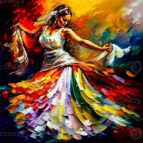 girl dancer indian painting Beautiful Kathak Dance Painting 21979728 ...