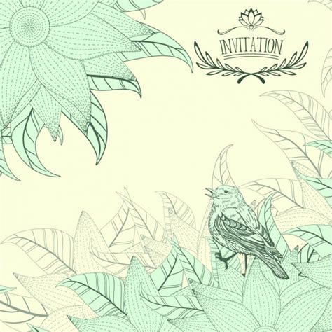 Free Vector | Green floral background