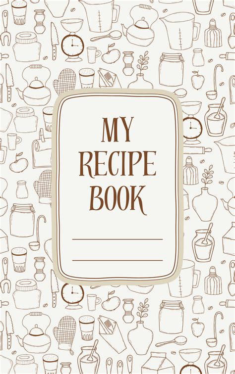 Simple and Elegant Recipe Book Cover Template