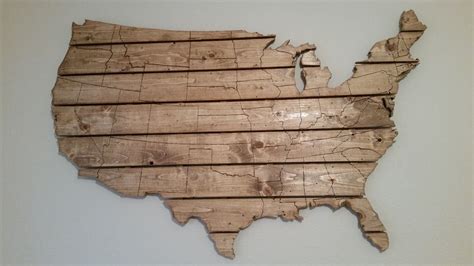 Buy Hand Crafted Usa Map Large Wooden Wall Art, made to order from ...