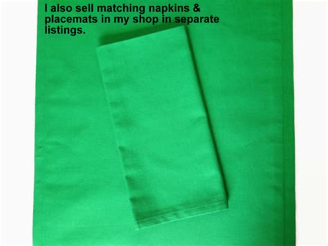 Solid Green Cloth Table Runner Handmade from 100% Cotton | Stitched by Beverly, LLC