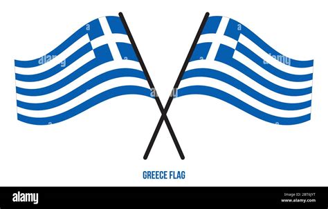 Greece Flag Waving Vector Illustration on White Background. Greece ...