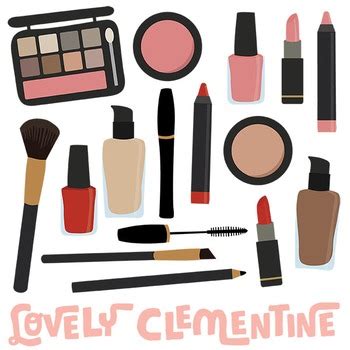 Makeup clip art images, makeup clipart, makeup vector by Lovely Clementine