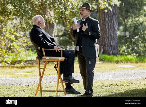 THE VIRTUOSO, from left: Anthony Hopkins, director Nick Stagliano, on ...