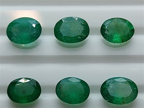 Faceted Emerald Gemstone 6 piece lot untreated loose | Etsy