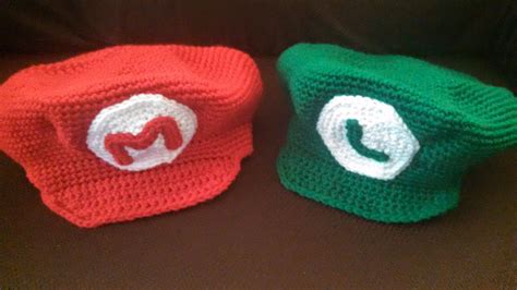 Crochet Mario and Luigi Hats | Mario and luigi hats, Crochet hat pattern, Mario hat