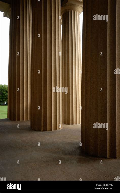 Columns of the Parthenon, Nashville art museum, Tennessee, USA Stock ...