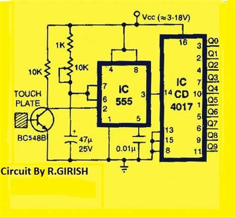 10 Channel Capacitive Touch Switch Circuit