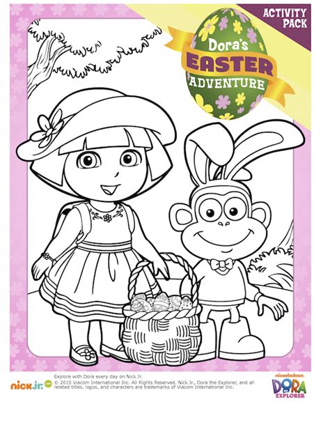 Free Printable Dora Easter Coloring Pages - MarisaqoPetty