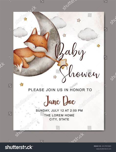 Baby Shower Invitation Card Background Template Stock Vector (Royalty Free) 2217972065 ...