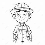 Farmer Boy Coloring Page sketch template