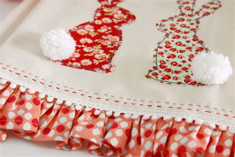 Fluffy Tail Bunny Dishtowel Sewing Project - Beginner-sewing.com