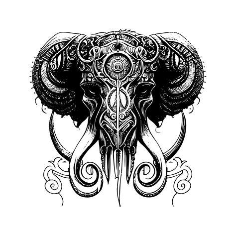 mammoth elephant logo is a striking symbol of strength and resilience, evoking a sense of power ...