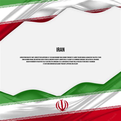 Premium Vector | Iran flag design. Waving Iranian flag made of satin or silk fabric. Vector ...