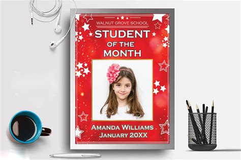 Editable Student of the Month Certificate Template Classroom - Etsy