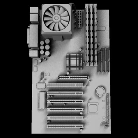 3d motherboard model