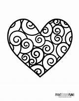 Heart Doodle Art Coloring Pages Sketch Page sketch template