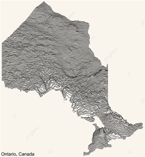 Canadian Province Vector Design Images, Topographic Relief Map Of The Canadian Province Of ...