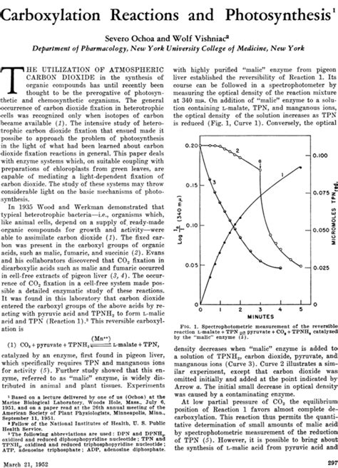 Carboxylation Reactions and Photosynthesis | Science