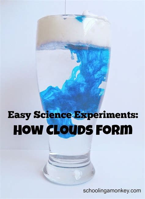 How to Make a Cloud in a Jar | Easy science, Science experiments kids ...